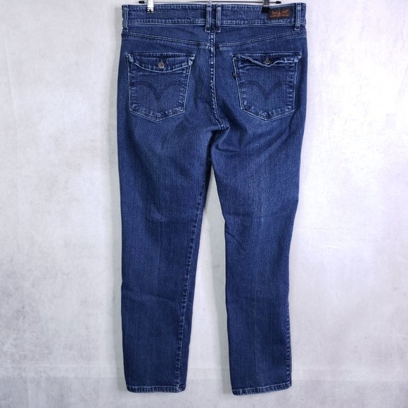 Levi's Women's 16M (33x29) Mid Rise Skinny Jeans, Medium Wash Blue Stretch Denim - Picture 2 of 9